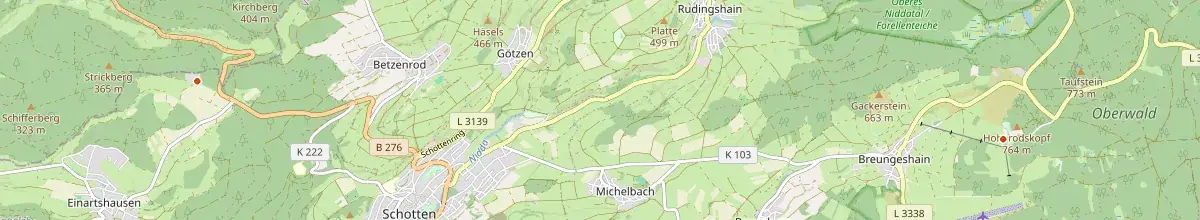 Karte mit den Selbstversorgerhäusern in Schotten