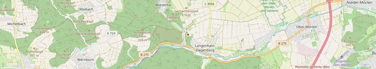 Karte mit den Selbstversorgerhäusern in Ober-Mörlen
