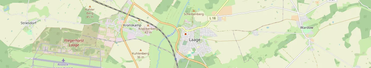 Karte mit den Selbstversorgerhäusern in Laage