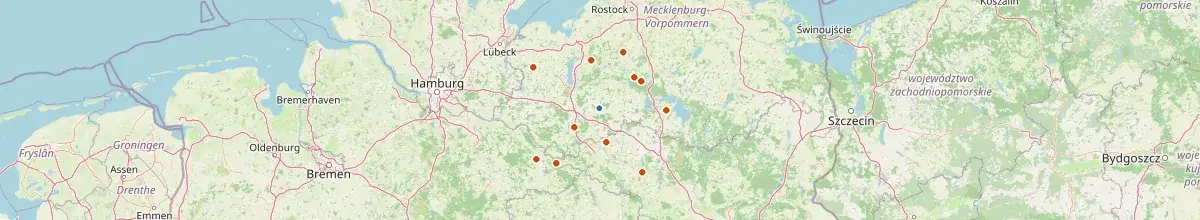 Karte mit den Selbstversorgerhäusern in Damm bei Parchim