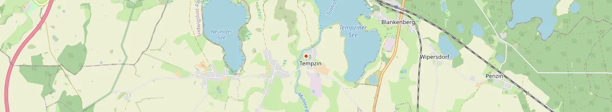 Karte mit den Selbstversorgerhäusern in Kloster Tempzin