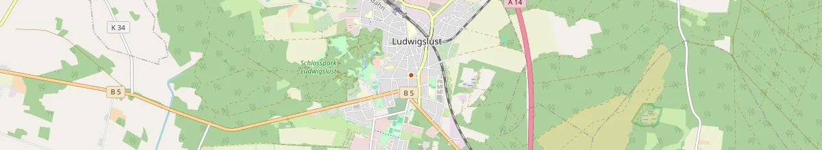 Karte mit den Selbstversorgerhäusern in Ludwigslust
