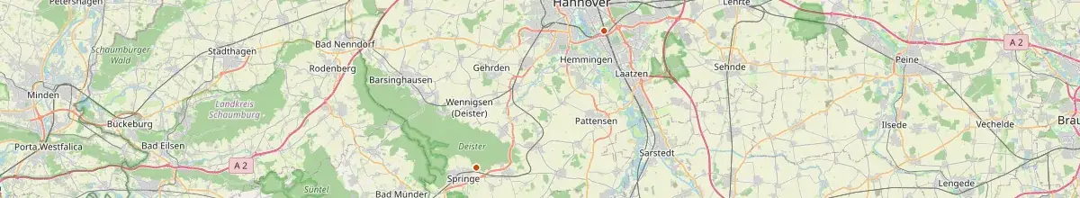 Karte mit den Selbstversorgerhäusern in Hannover