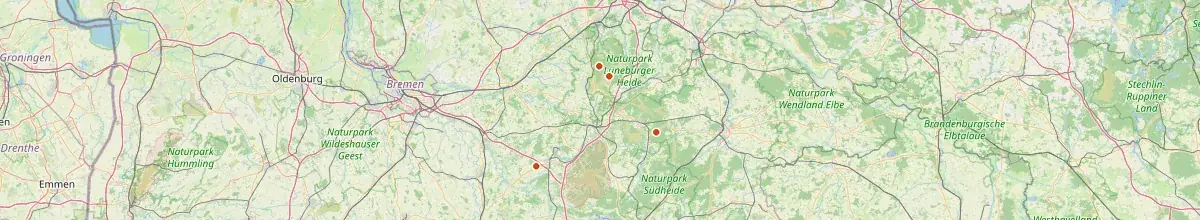 Karte mit den Selbstversorgerhäusern in Heidekreis