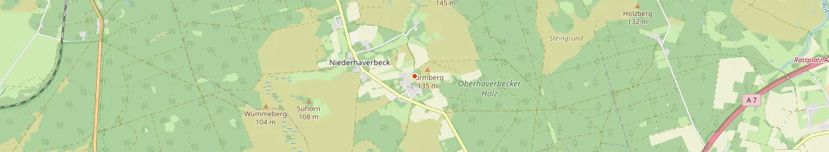 Karte mit den Selbstversorgerhäusern in Bispingen