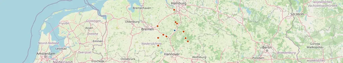 Karte mit den Selbstversorgerhäusern in Soltau