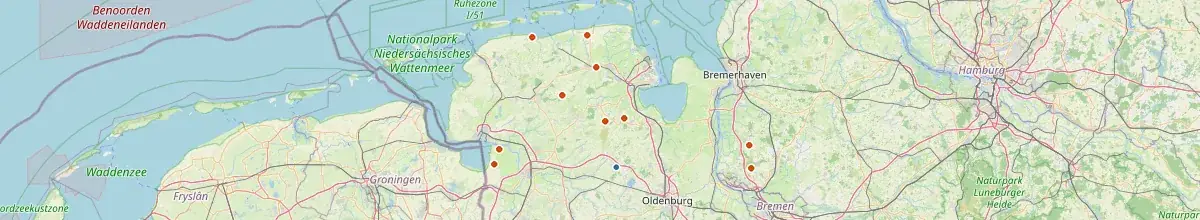 Karte mit den Selbstversorgerhäusern in Westerstede