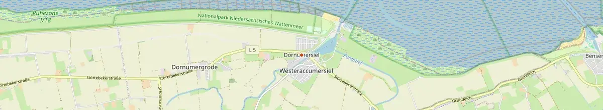 Karte mit den Selbstversorgerhäusern in Dornum