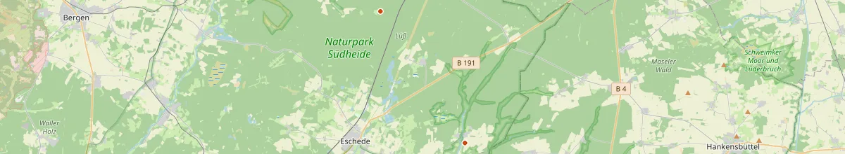 Karte mit den Selbstversorgerhäusern in Landkreis Celle