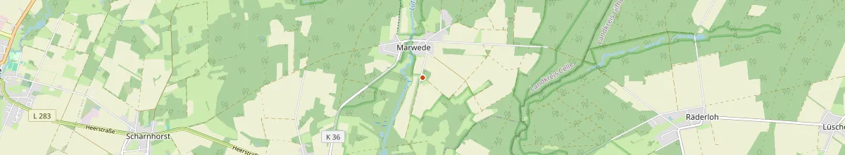 Karte mit den Selbstversorgerhäusern in Eschede