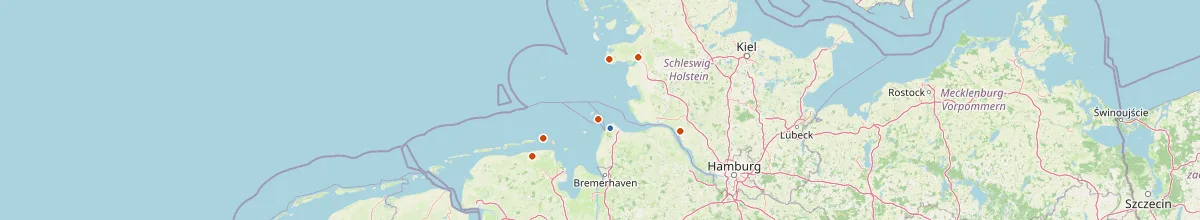 Karte mit den Selbstversorgerhäusern in Sahlenburg