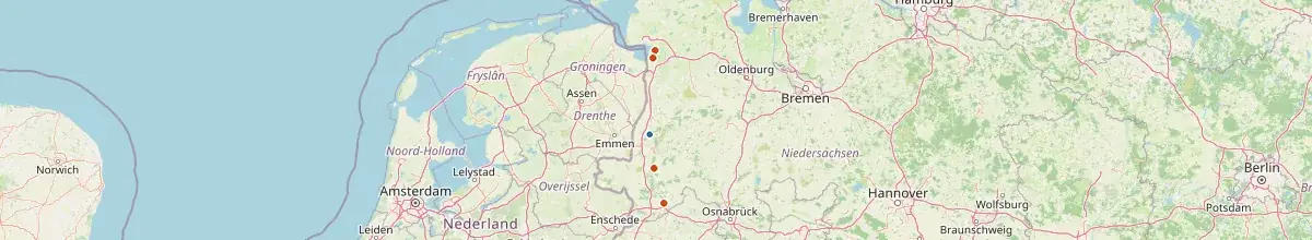 Karte mit den Selbstversorgerhäusern in Haren (Ems)