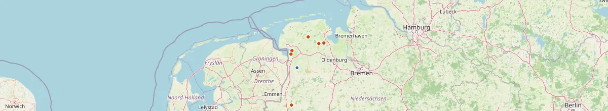 Karte mit den Selbstversorgerhäusern in Papenburg