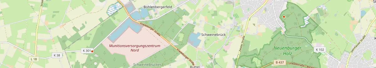 Karte mit den Selbstversorgerhäusern in Zetel