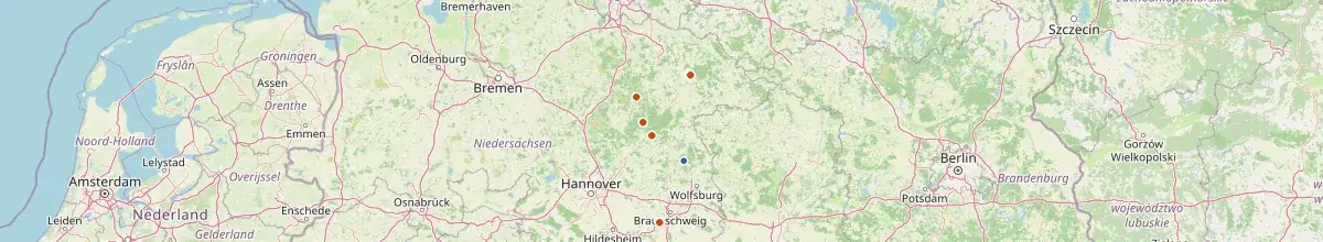 Karte mit den Selbstversorgerhäusern in Landkreis Gifhorn