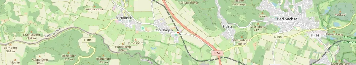 Karte mit den Selbstversorgerhäusern in Bad Lauterberg