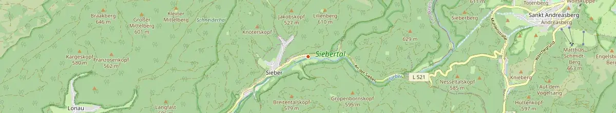 Karte mit den Selbstversorgerhäusern in Herzberg am Harz