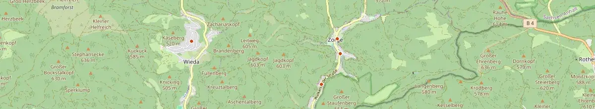 Karte mit den Selbstversorgerhäusern in Walkenried