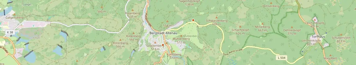 Karte mit den Selbstversorgerhäusern in Altenau