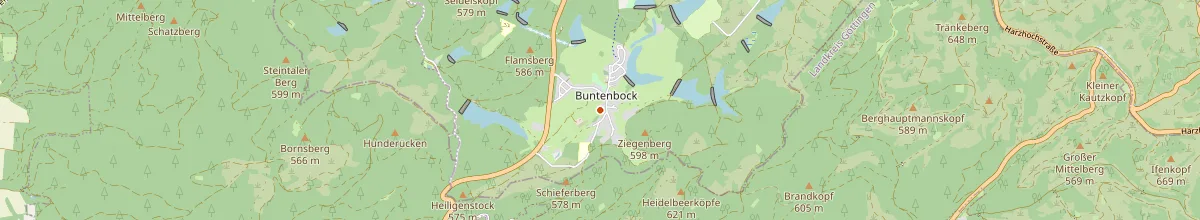 Karte mit den Selbstversorgerhäusern in Buntenbock