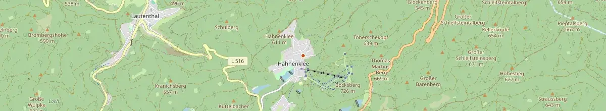Karte mit den Selbstversorgerhäusern in Hahnenklee