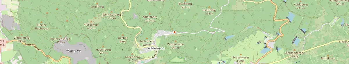 Karte mit den Selbstversorgerhäusern in Wildemann