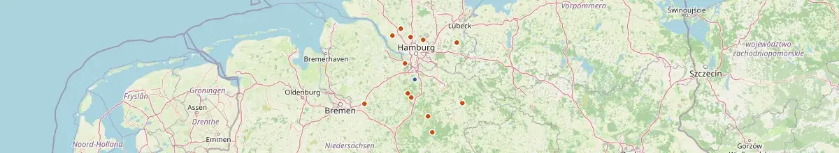 Karte mit den Selbstversorgerhäusern in Landkreis Harburg