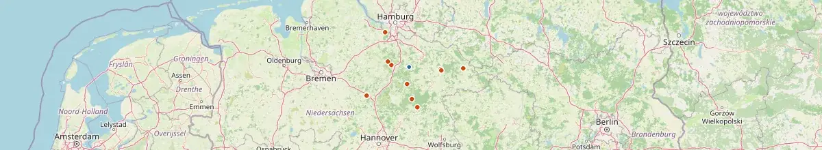 Karte mit den Selbstversorgerhäusern in Amelinghausen