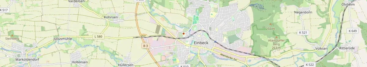 Karte mit den Selbstversorgerhäusern in Einbeck