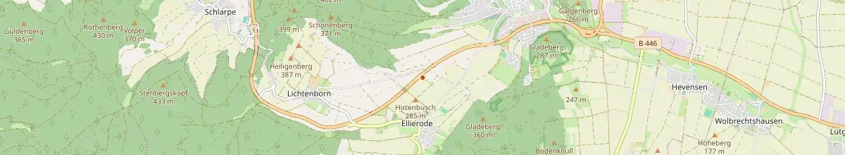 Karte mit den Selbstversorgerhäusern in Hardegsen