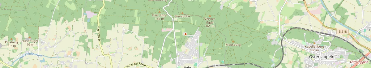 Karte mit den Selbstversorgerhäusern in Belm