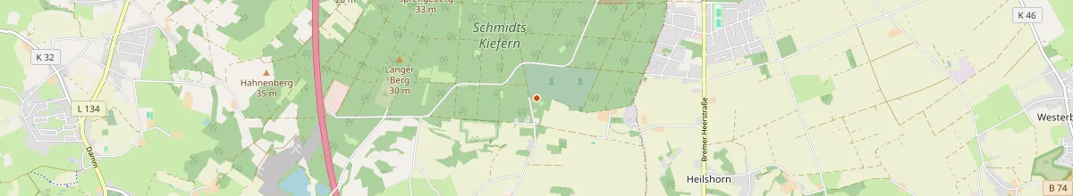 Karte mit den Selbstversorgerhäusern in Landkreis Osterholz