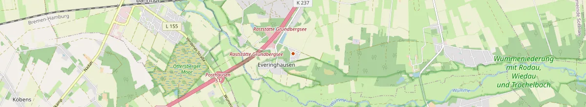 Karte mit den Selbstversorgerhäusern in Landkreis Rotenburg (Wümme)