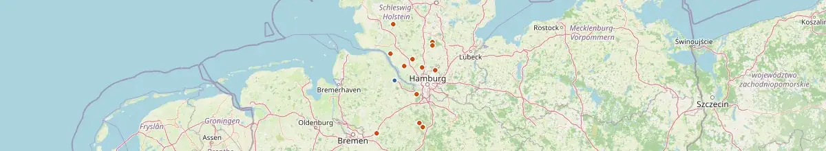 Karte mit den Selbstversorgerhäusern in Landkreis Stade