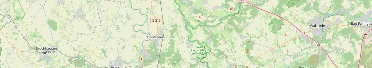 Karte mit den Selbstversorgerhäusern in Landkreis Verden