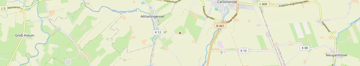 Karte mit den Selbstversorgerhäusern in Carolinensiel