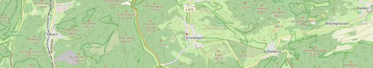 Karte mit den Selbstversorgerhäusern in Winterberg