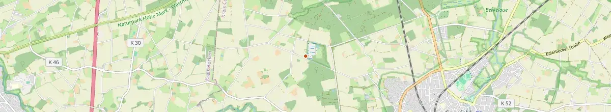 Karte mit den Selbstversorgerhäusern in Coesfeld