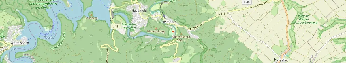 Karte mit den Selbstversorgerhäusern in Heimbach