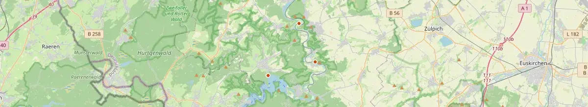 Karte mit den Selbstversorgerhäusern in Nideggen