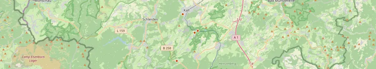 Karte mit den Selbstversorgerhäusern in Kall
