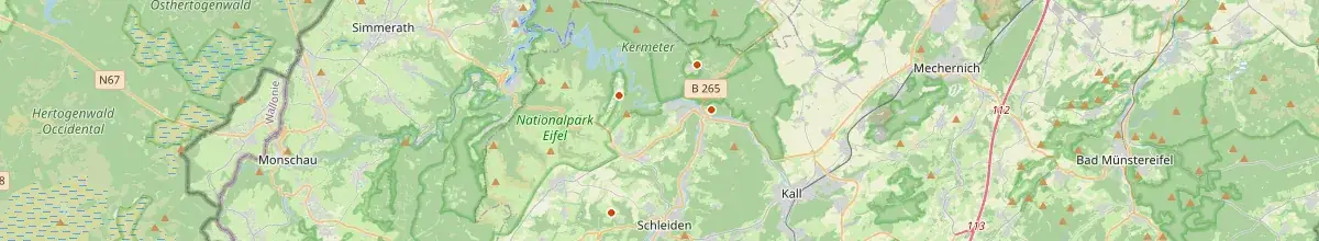 Karte mit den Selbstversorgerhäusern in Schleiden