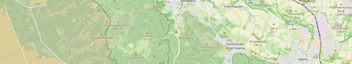 Karte mit den Selbstversorgerhäusern in Detmold