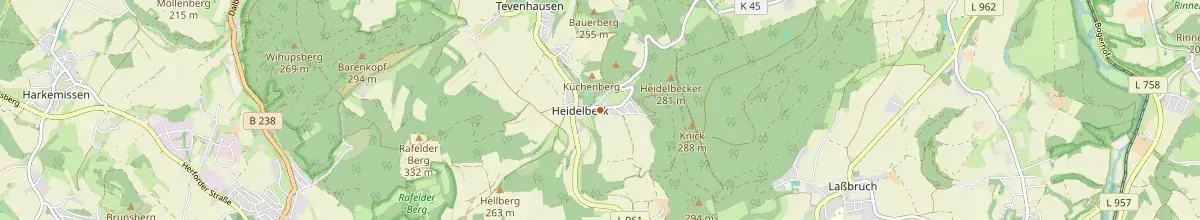 Karte mit den Selbstversorgerhäusern in Kalletal