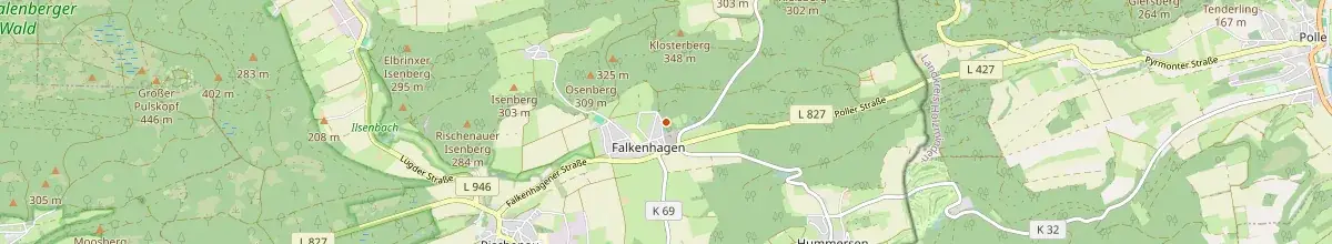 Karte mit den Selbstversorgerhäusern in Lügde