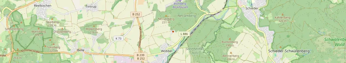 Karte mit den Selbstversorgerhäusern in Schieder-Schwalenberg