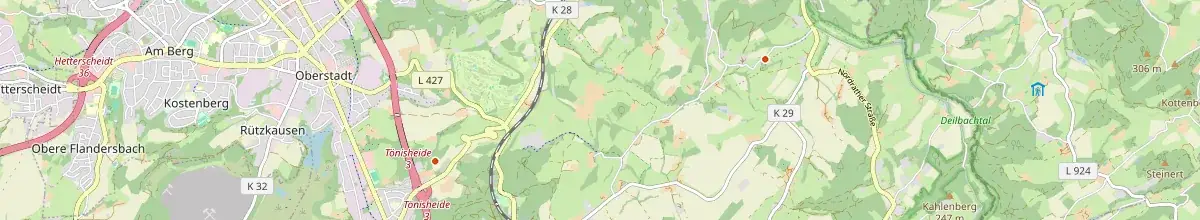 Karte mit den Selbstversorgerhäusern in Kreis Mettmann