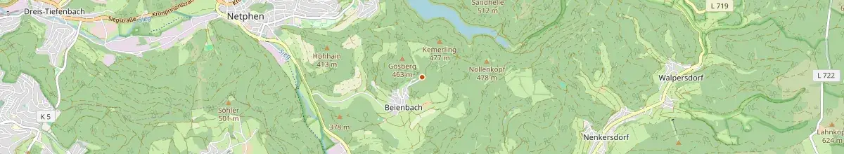 Karte mit den Selbstversorgerhäusern in Netphen