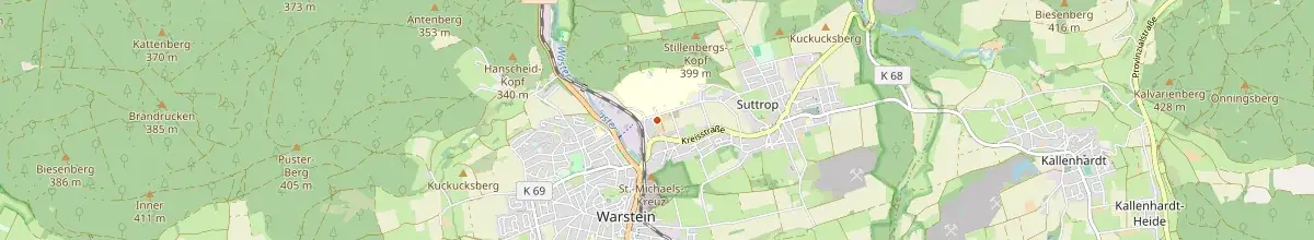 Karte mit den Selbstversorgerhäusern in Warstein