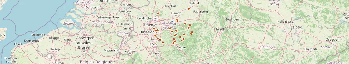 Karte mit den Selbstversorgerhäusern in Kreis Unna